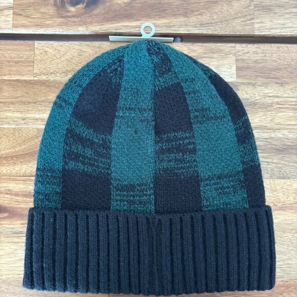 KAVU Beanie Creston Hunter UNISEX OSFM Cuffed Plaid Green Outdoor Gorpcore NWT - Picture 5 of 9